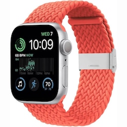 Flettet Elastik Armbånd Apple Watch SE 2022 44mm - rød