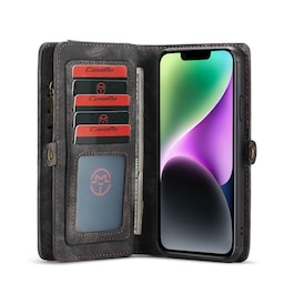 Multi Wallet CaseMe 11-kort Apple iPhone 14 - Sort/Grå