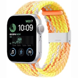 Flettet Elastik Armbånd Apple Watch SE 2022 44mm - Gradientorange