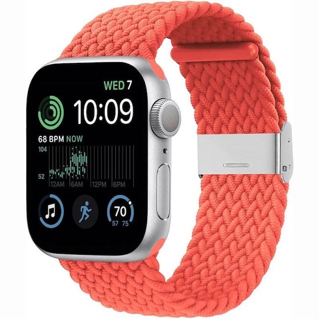 Flettet Elastik Armbånd Apple Watch SE 2022 40mm - rød