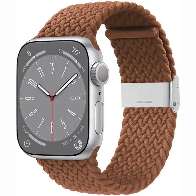 Flettet Elastik Armbånd Apple Watch 8 (41mm) - Brun