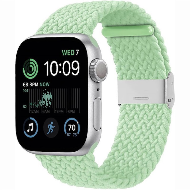Flettet Elastik Armbånd Apple Watch SE 2022 44mm - pistachio