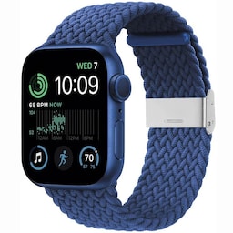 Flettet Elastik Armbånd Apple Watch SE 2022 40mm - Blå