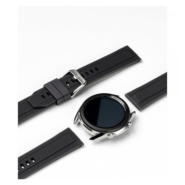 Ringke Samsung Galaxy Watch 20mm Armbånd Rubber One Band Sort