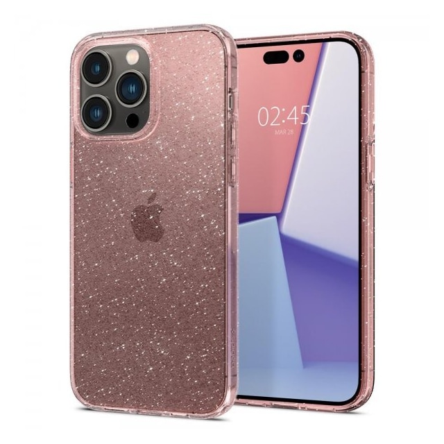 Spigen iPhone 14 Pro Cover Liquid Crystal Glitter Rose Quartz
