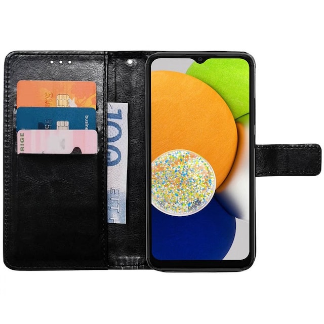 Wallet cover 3-kort Samsung Galaxy A03 - Sort