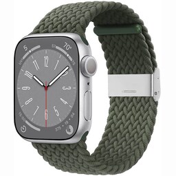 Flettet Elastik Armbånd Apple Watch 8 (41mm) - Army