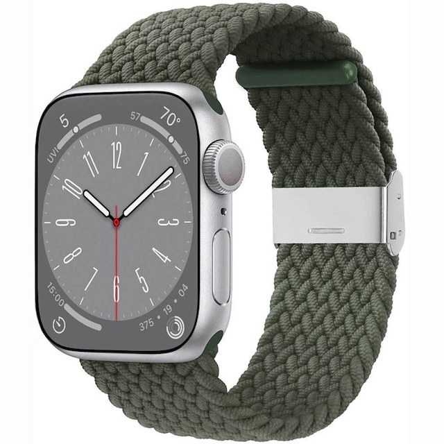 Flettet Elastik Armbånd Apple Watch 8 (41mm) - Army
