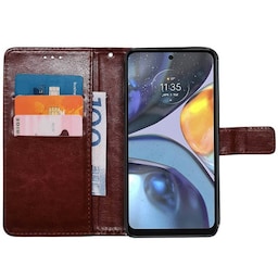 Wallet cover 3-kort Motorola Moto G22 - Brun