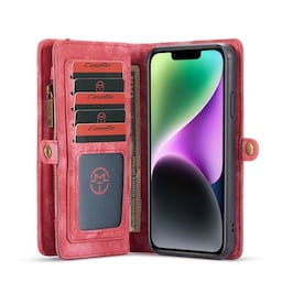 Multi Wallet CaseMe 11-kort Apple iPhone 14 Plus - Rød