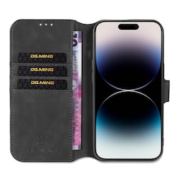 DG-Ming Wallet cover 3-kort Apple iPhone 14 Pro Max - Sort