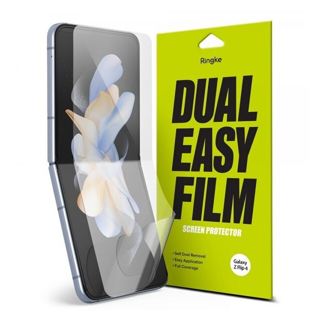 Ringke Samsung Galaxy Z Flip 4 Skærmbeskytter Dual Easy Film 2-pak