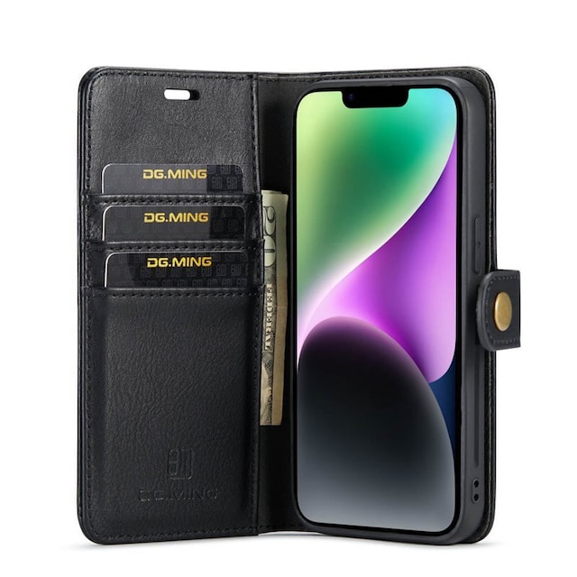 Wallet DG-Ming 2i1 Apple iPhone 14 - Sort