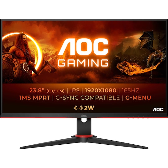 AOC 24G2SPAE/BK 24" gaming-skærm