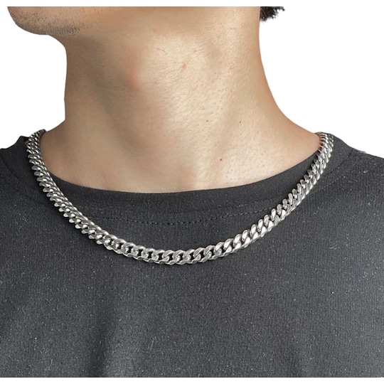 rookie instans nationalsang Fashion Hip Hop kæde halskæde rustfrit stål til mænd Sølv | Elgiganten