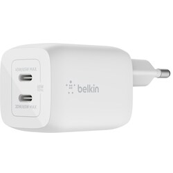 Belkin 65W Dual USB-C oplader (kabel medfølger)