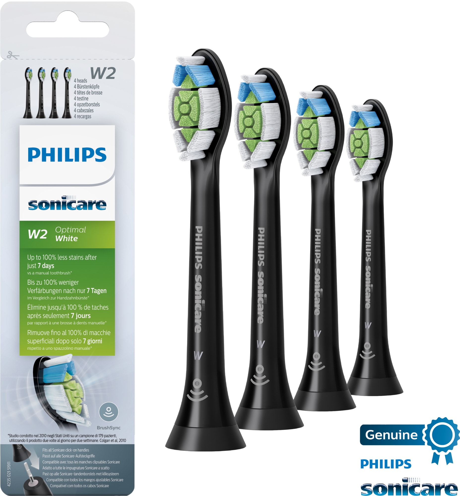 Philips Sonicare tandbørstehoveder HX6064/11 (sort) | Elgiganten