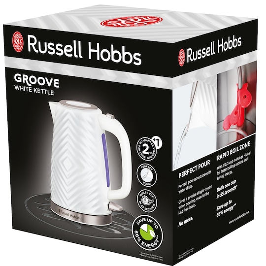 Russel Hobbs Groove elkedel 26381-70 (hvid) | Elgiganten