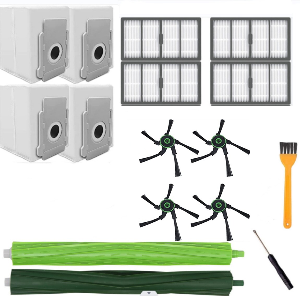 Tilbehør børster filtre støvsugerposer 16 dele MultiColor iRobot Roomba S9  (9150) / S9 Plus (9550) | Elgiganten