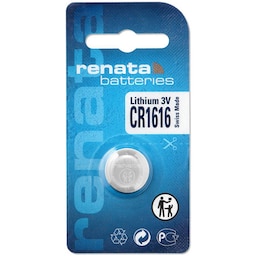 CR 1616 Knapcellebatteri Lithium 3 V 50 mAh Renata