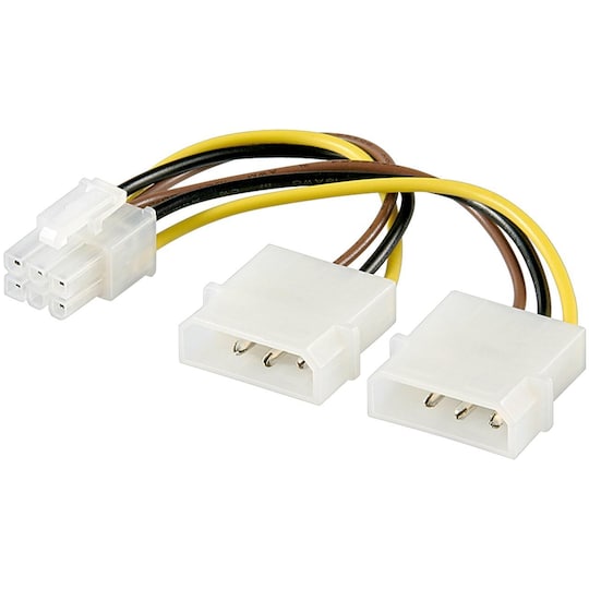 Pc-grafikkort strømkabel/strømadapter, PCI-E/PCI Express 6 pin | Elgiganten