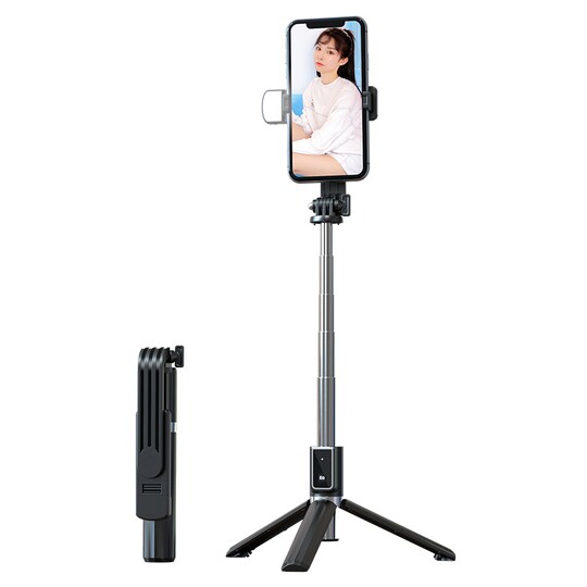 Udtrækkeligt Selfie Stick-stativ med fjernbetjening P40S Sort 19.5-106 cm |  Elgiganten
