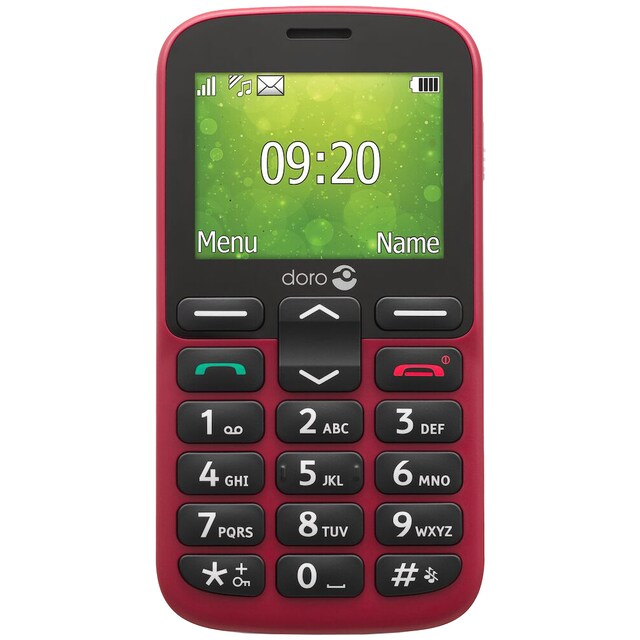 Doro 1385 mobiltelefon (rød) - Kun 2G