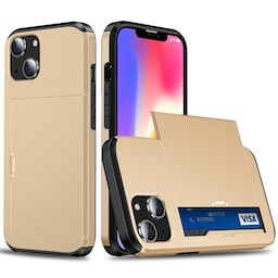 SKALO iPhone 14 Plus Armor Cover kortholder - Guld