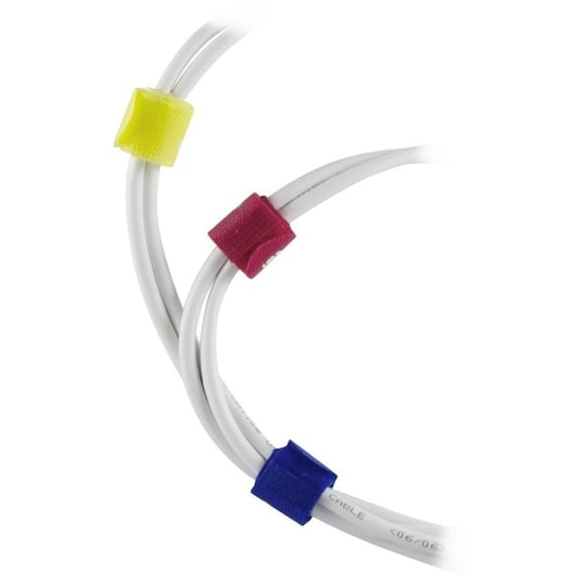 DELTACO, kabelsorteringskit, burrebånd i forskellige farver 10-pack |  Elgiganten