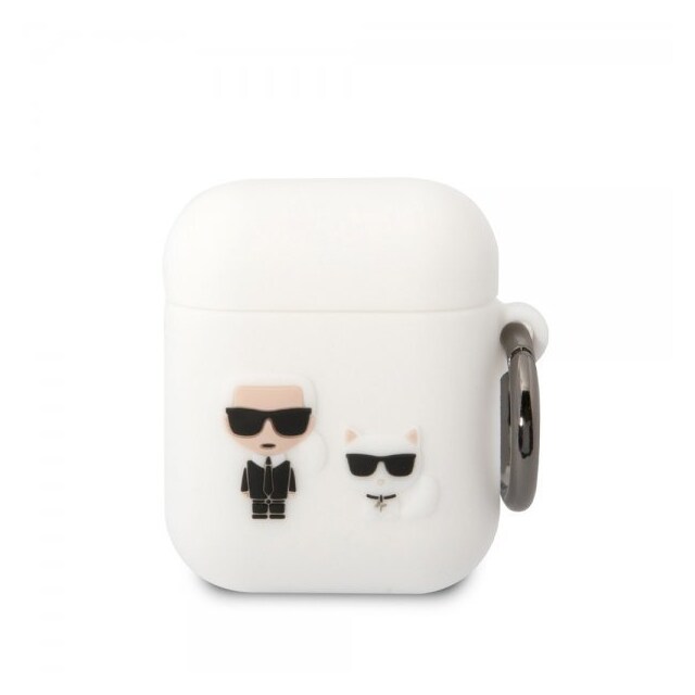 Karl Lagerfeld AirPods 1/2 Cover 3D Logo Hvid