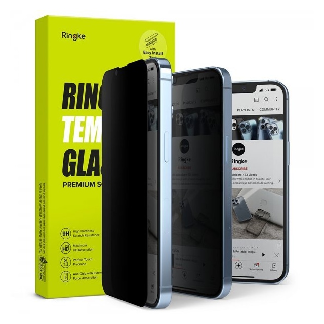 Ringke iPhone 13 Pro Max/iPhone 14 Plus Skærmbeskytter Privacy Glass