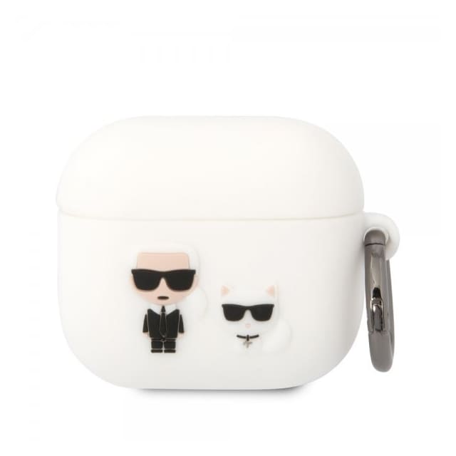 Karl Lagerfeld AirPods 3 Cover 3D Logo Hvid
