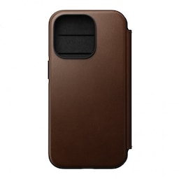 NOMAD iPhone 14 Pro Etui Modern Leather Folio Brun