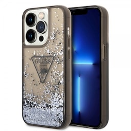 Guess iPhone 14 Pro Cover Liquid Glitter Translucent Sort