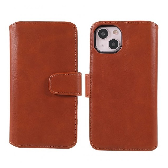 Nordic Covers iPhone 14 Etui Essential Leather Maple Brown