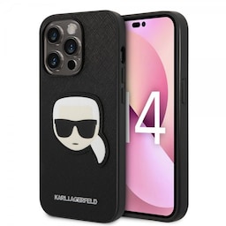 Karl Lagerfeld iPhone 14 Pro Max Cover Saffiano Karl Sort