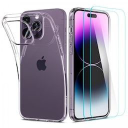 Spigen iPhone 14 Pro Max Cover Skærmbeskytter Crystal Pack Crystal Clear