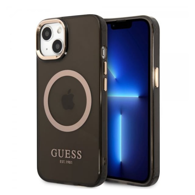 Guess iPhone 13 Cover Translucent MagSafe Sort
