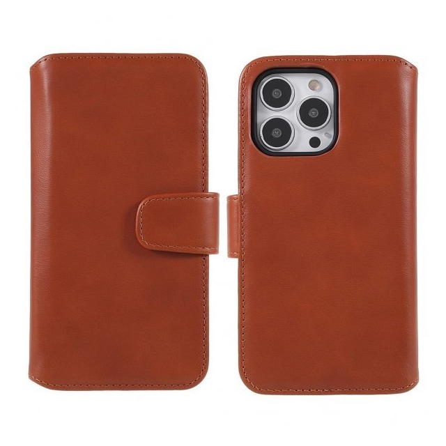 Nordic Covers iPhone 14 Pro Max Etui Essential Leather Maple Brown