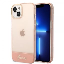 Guess iPhone 14 Plus Cover Translucent Lyserød