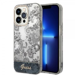 Guess iPhone 14 Pro Cover Toile de Jouy Grå