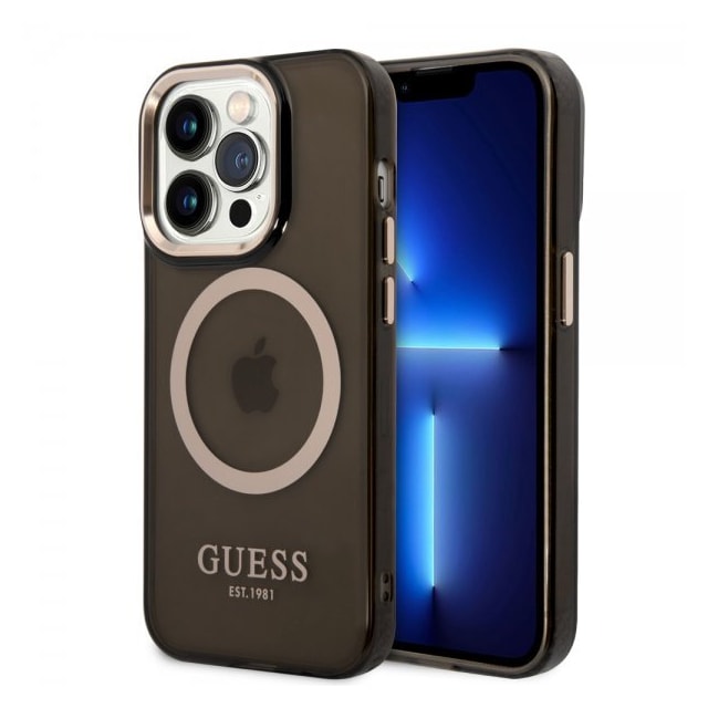Guess iPhone 14 Pro Cover Translucent MagSafe Sort