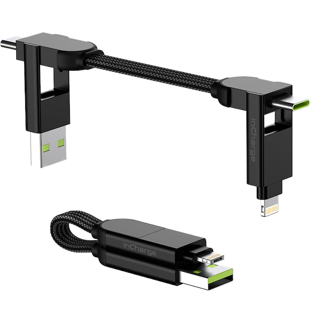 Rolling Square InCharge X 100W multi-port kabel (sort)