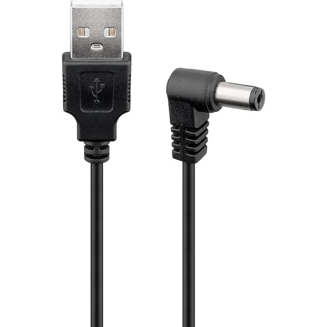 USB til DC-kabel 5,5 x 2,1 mm, 1 m