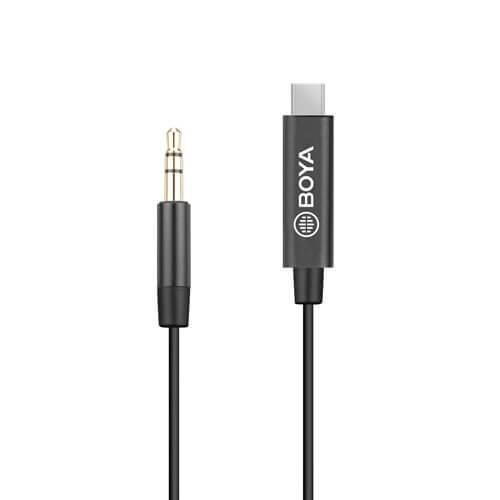BOYA BY-K2 3.5mm male USB-C Audio Adapter, 0.2m, blackBOYA | Elgiganten