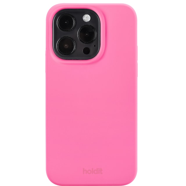 holdit iPhone 14 Pro Max Cover Silikone Bright Pink