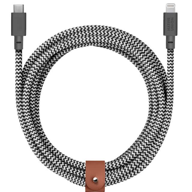 Native Union Belt XL USB-C til Lightning-kabel (zebra)