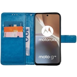 Wallet cover 3-kort Motorola Moto G32 - Lyseblå