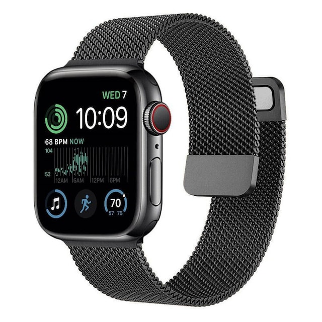 Milanese armbånd Apple Watch SE 2022 (44mm) - Sort