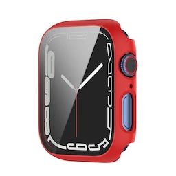 Cover med glasdæksel Apple Watch 8 (45mm) - Rød
